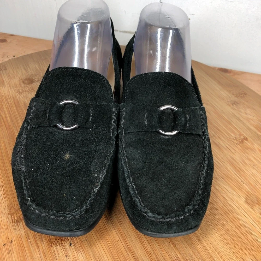 Mephisto Womens size 9 shoes Cool Air Black Suede Horsebit Casual loafers